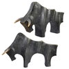 Regal Bull Bronze Sculptures Set/2, Figurines & Statue by Uttermost, 15" width x 9.5" height x 6.37" depth thumbnail 5