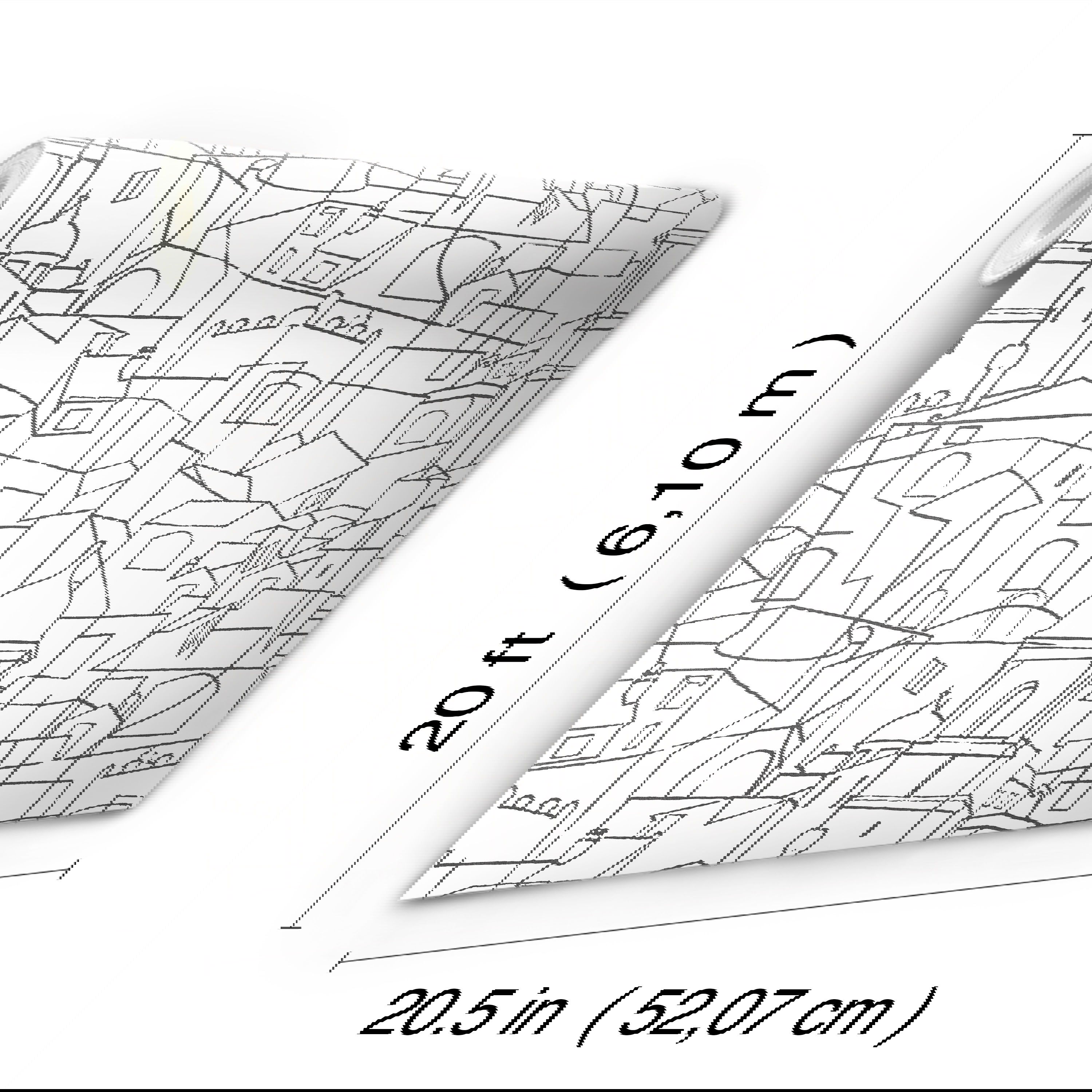 Cubist Cityscape Black Peel & Stick Wallpaper, by York Wall, 20' length x 1'8.5" width x 0.02" depth View 7