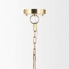 Sadah Tall Clear Blown Glass with Gold Metal Pendant Light, by Mercana, 11.25" length x 11.25" width x 21" height thumbnail 4