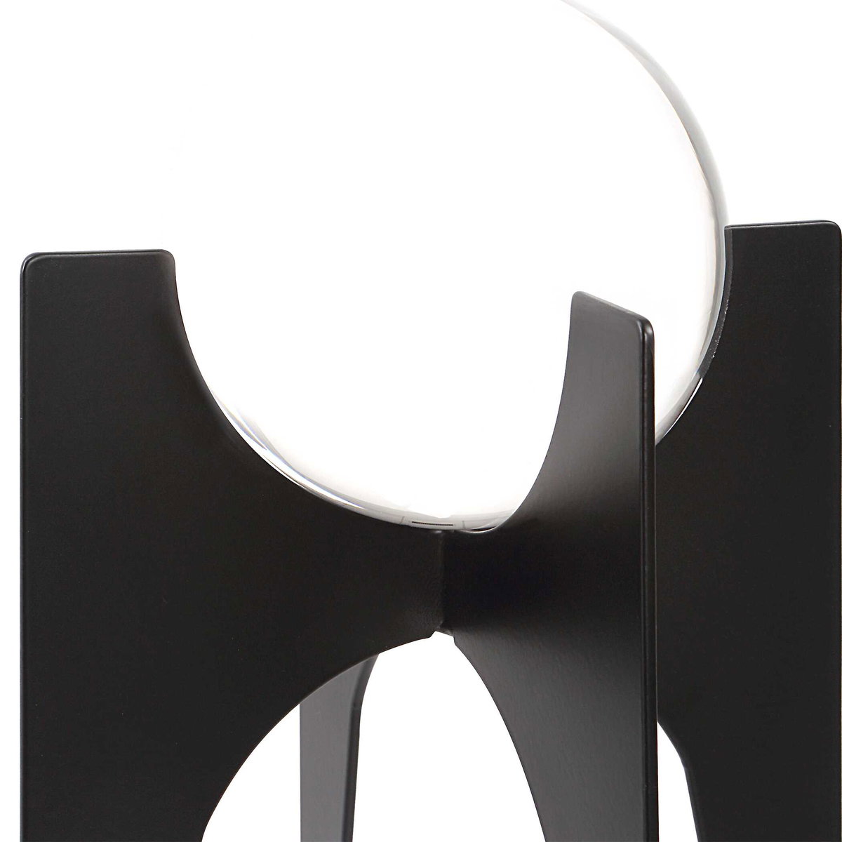 Ellianna Crystal Spheres On Black Base Set/2, Decorative by Uttermost, 7.12" width x 15.62" height x 7.12" depth View 3