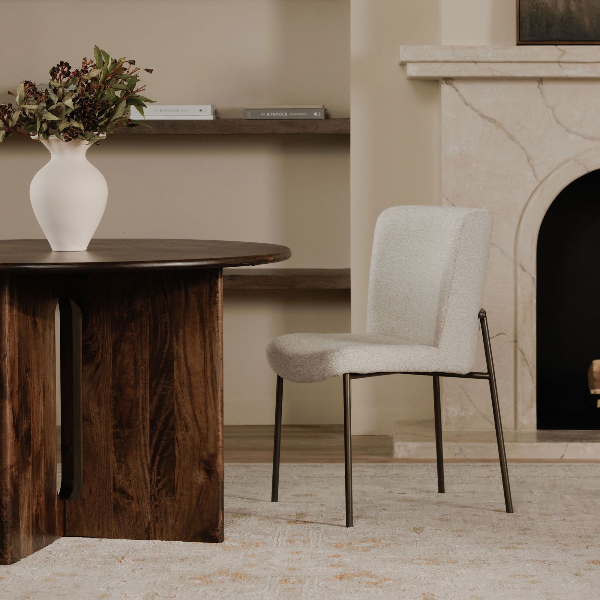 Stanley Dining Table Dark Brown, by Moe's Home, 48" width x 30" height x 48" depth View 6