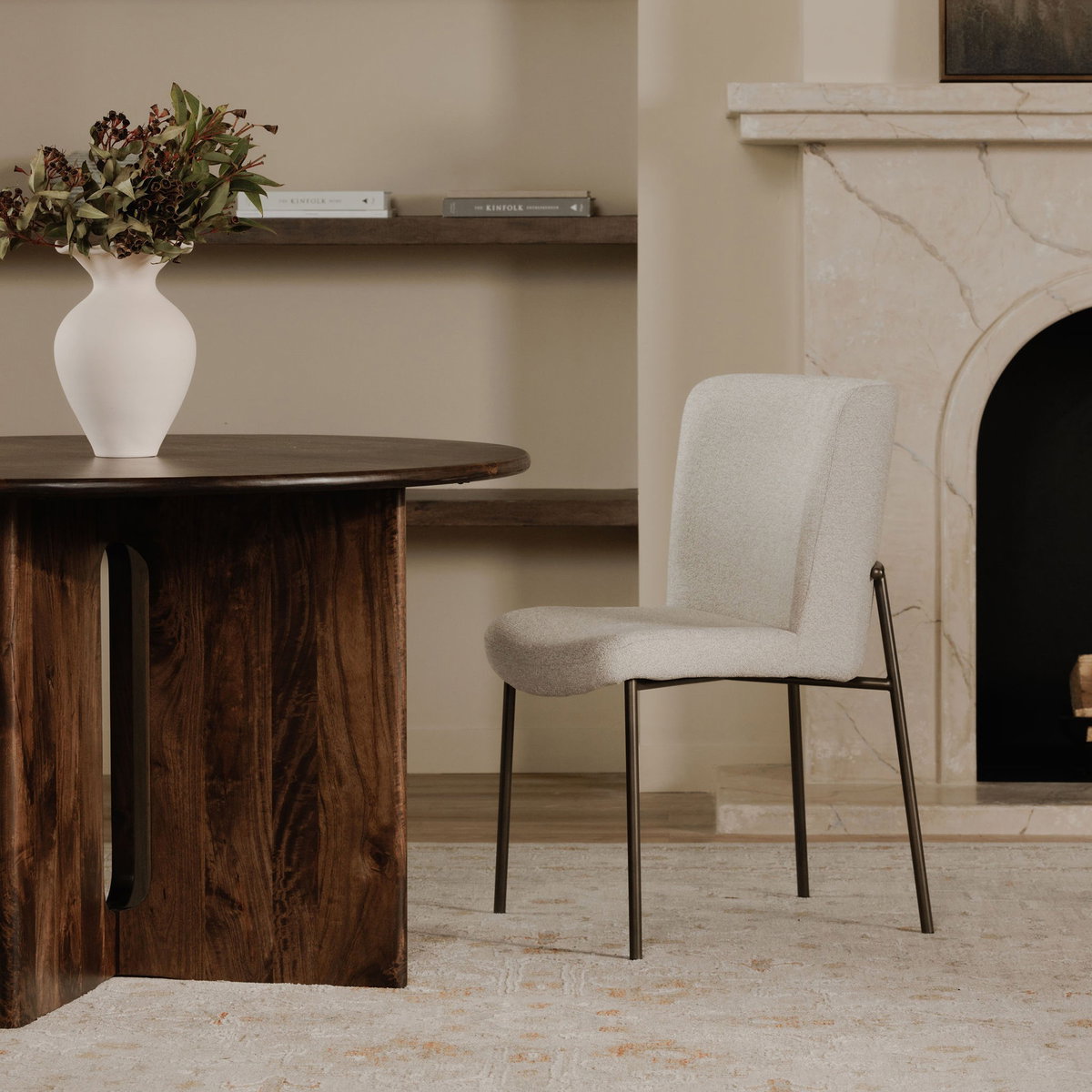 Stanley Dining Table Dark Brown, by Moe's Home, 48" width x 30" height x 48" depth View 6