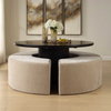 Khai Rounded Plush Dining Bench, Benche by Uttermost, 44.5" width x 20" height x 19" depth thumbnail 2