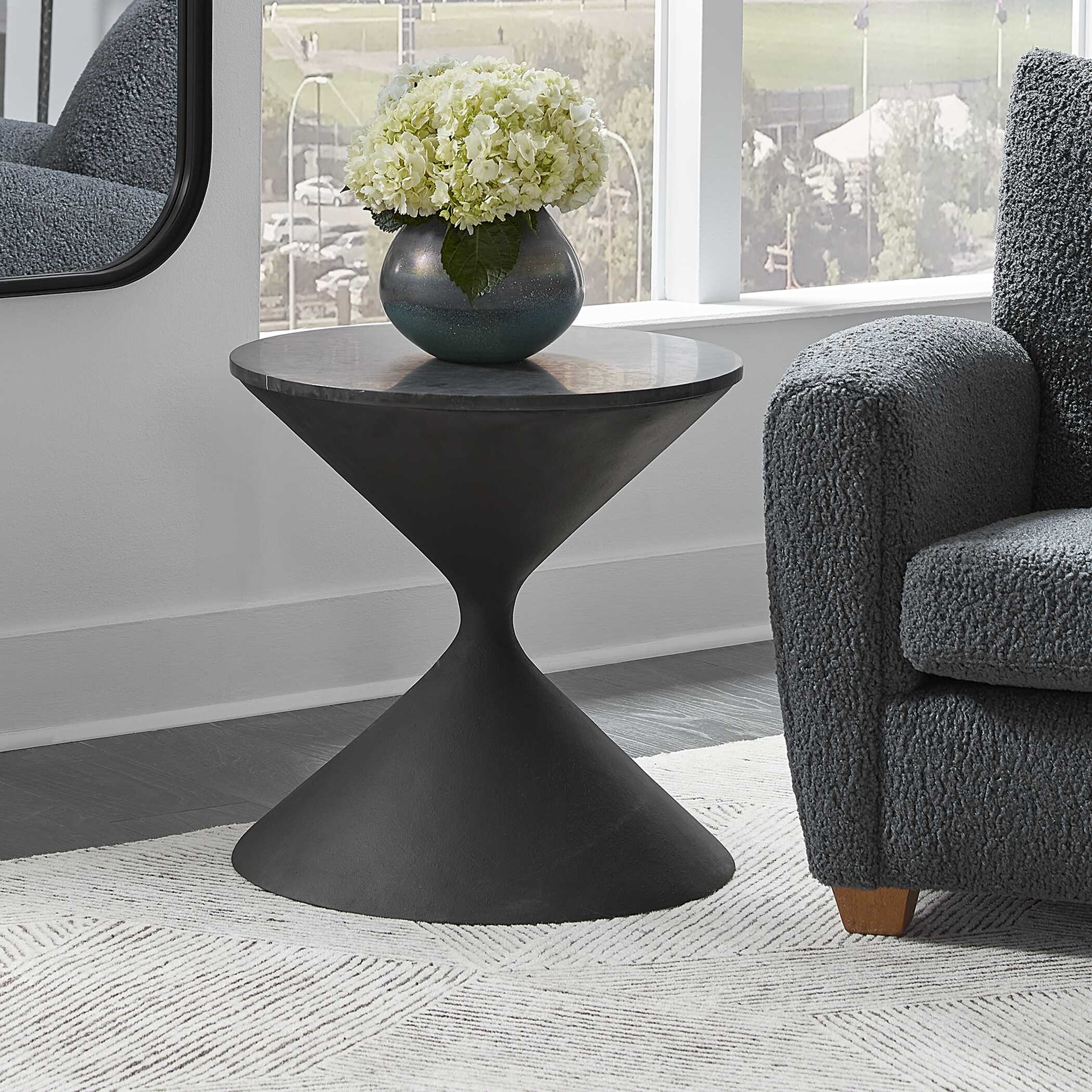 Time's Up Hourglass Shaped Side Table large image 