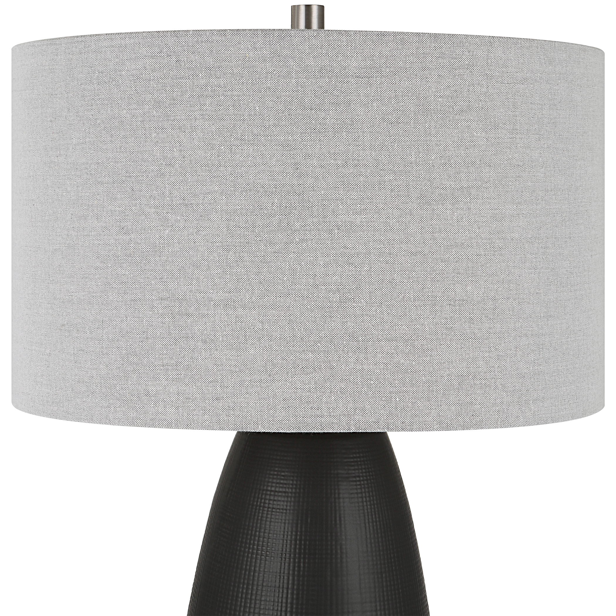 Twilight Satin Black Table Lamp large image 