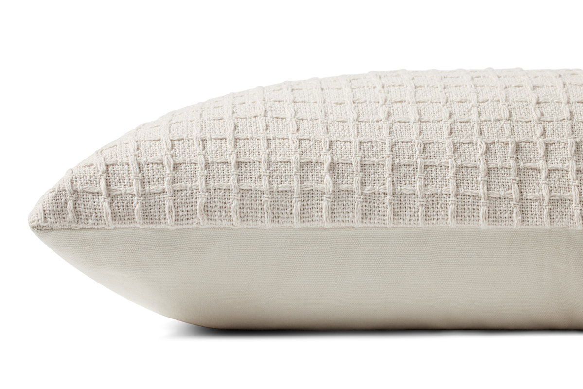 Jean Stoffer x Loloi Ivory Pillow, Decorative Pillow, 12" length x 27" width View 2