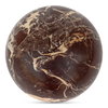 Odessa Sphere Tabletop Accent Red Levanto Marble, Decor by Moe's Home, 4" width x 4" height x 4" depth thumbnail 4