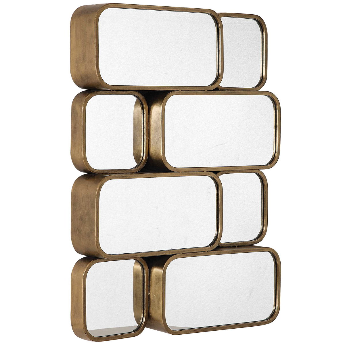 Canute Modern Gold Mirror, by Uttermost, 1'11.75" width x 2'8" height x 4" depth View 4