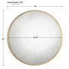 Junius Round Gold Mirror, by Uttermost, 3'7" width x 3'7" height x 1.25" depth thumbnail 3