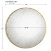 Junius Round Gold Mirror, by Uttermost, 43" width x 43" height x 1.25" depth thumbnail 3