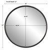 Dawsyn Round Mirror, by Uttermost, 3'8" width x 3'8" height x 1.5" depth thumbnail 3
