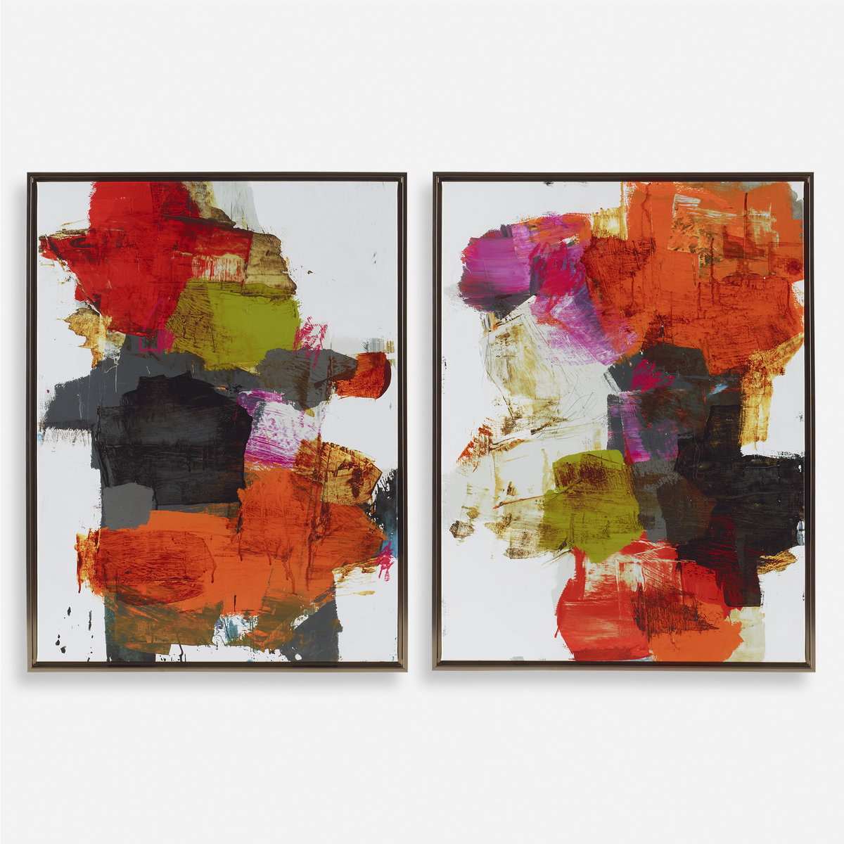 Tried And True Framed Abstract Art Set/2, Painting by Uttermost, 31.5" width x 41.5" height x 2" depth View 1