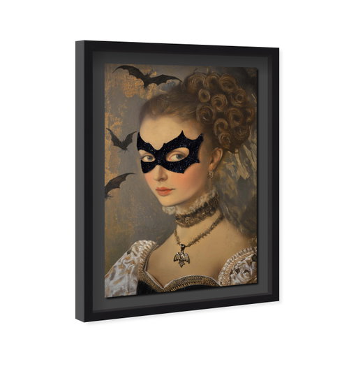 Bat Hero Lady - With Glitter (Black Mat, Black Glitter)