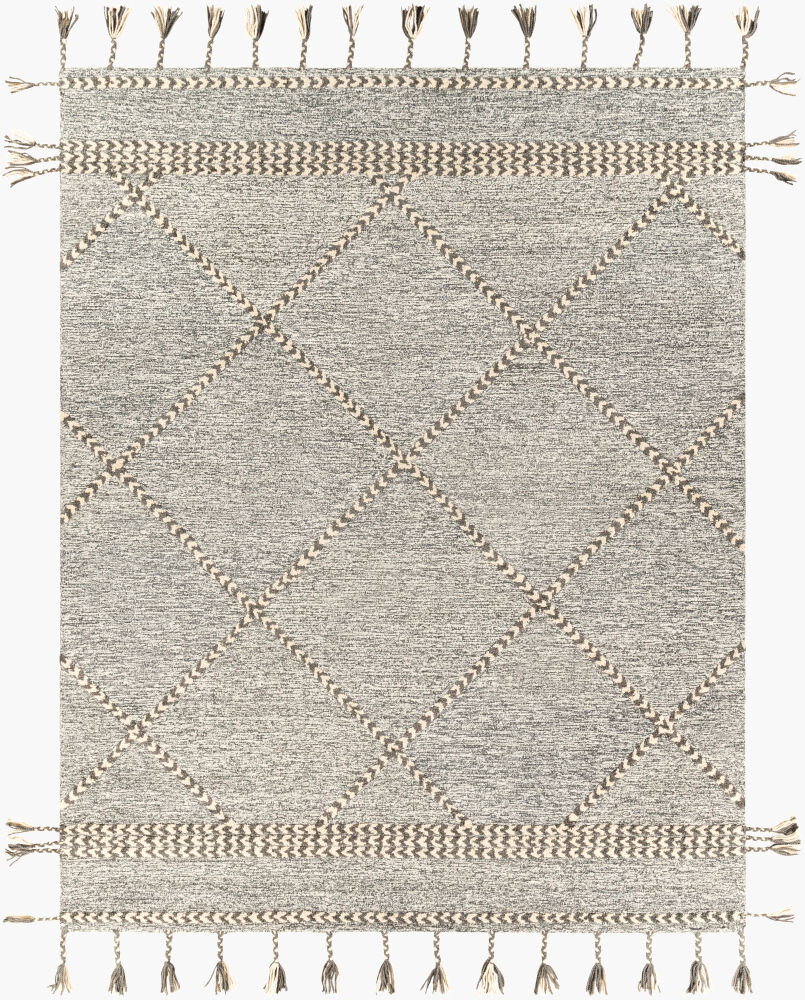 Zanafi Tassels Handmade Rug, by Surya, 1'6" length x 1'6" width