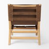 Elodie 24.4L x 33.9W x 30.7H Brown Leather with Natural Beech Wood Frame Accent Chair thumbnail 4