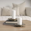 Vivian Gold Metal and Glass Hurricane Candle Holder (Set of 2) thumbnail 1