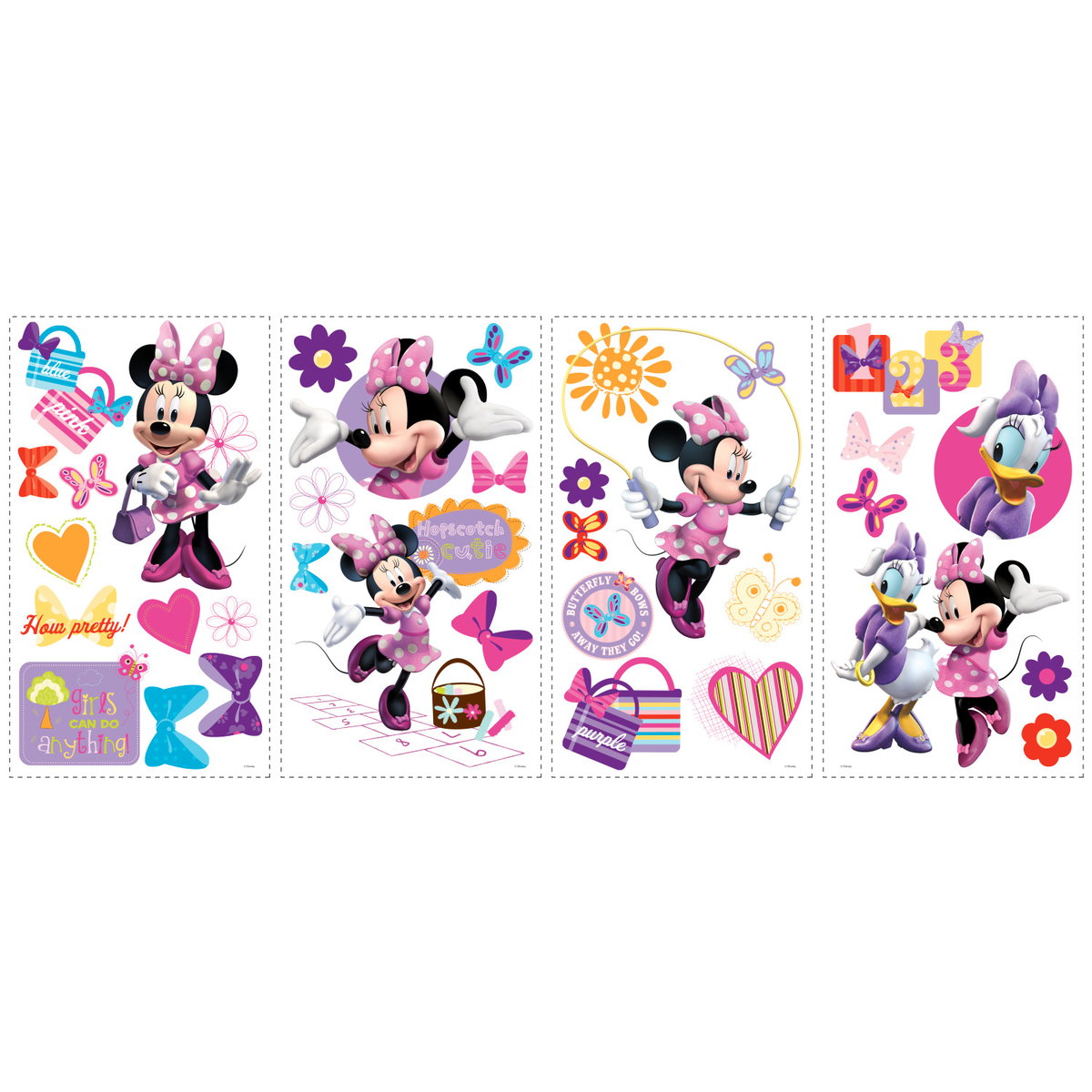 Minnie Bow-Tique Wall Decals, by York Wall, 1'6" length x 10" width x 1.5" depth