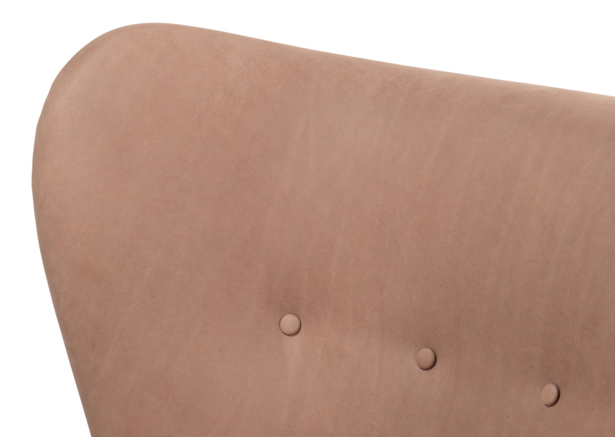 Lombard Wing Chair,Greece Grey Leather, Seating by Sarreid, 34" length x 36" width x 40" height View 6