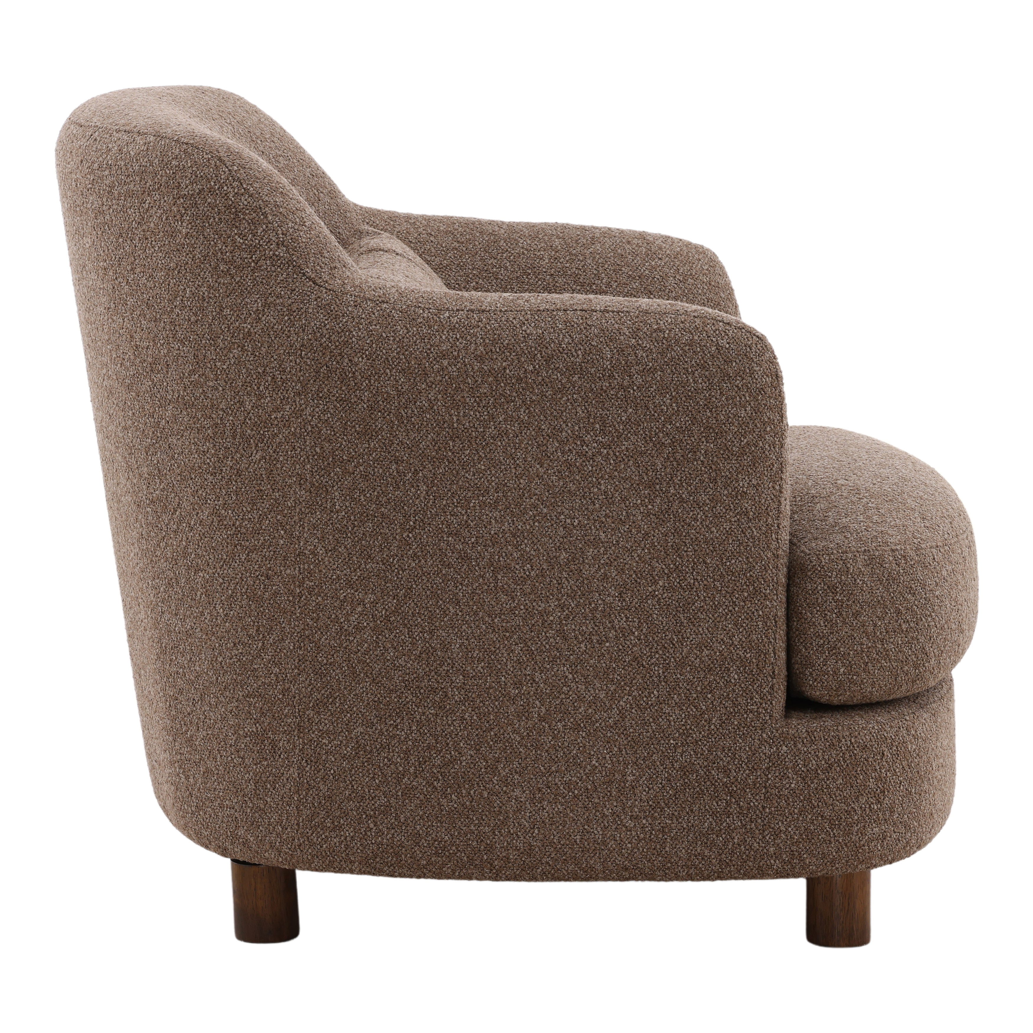 Saylor Occasional Chair Brown, Accent Chair by Dovetail, 34" width x 31.5" height x 36.5" depth View 3