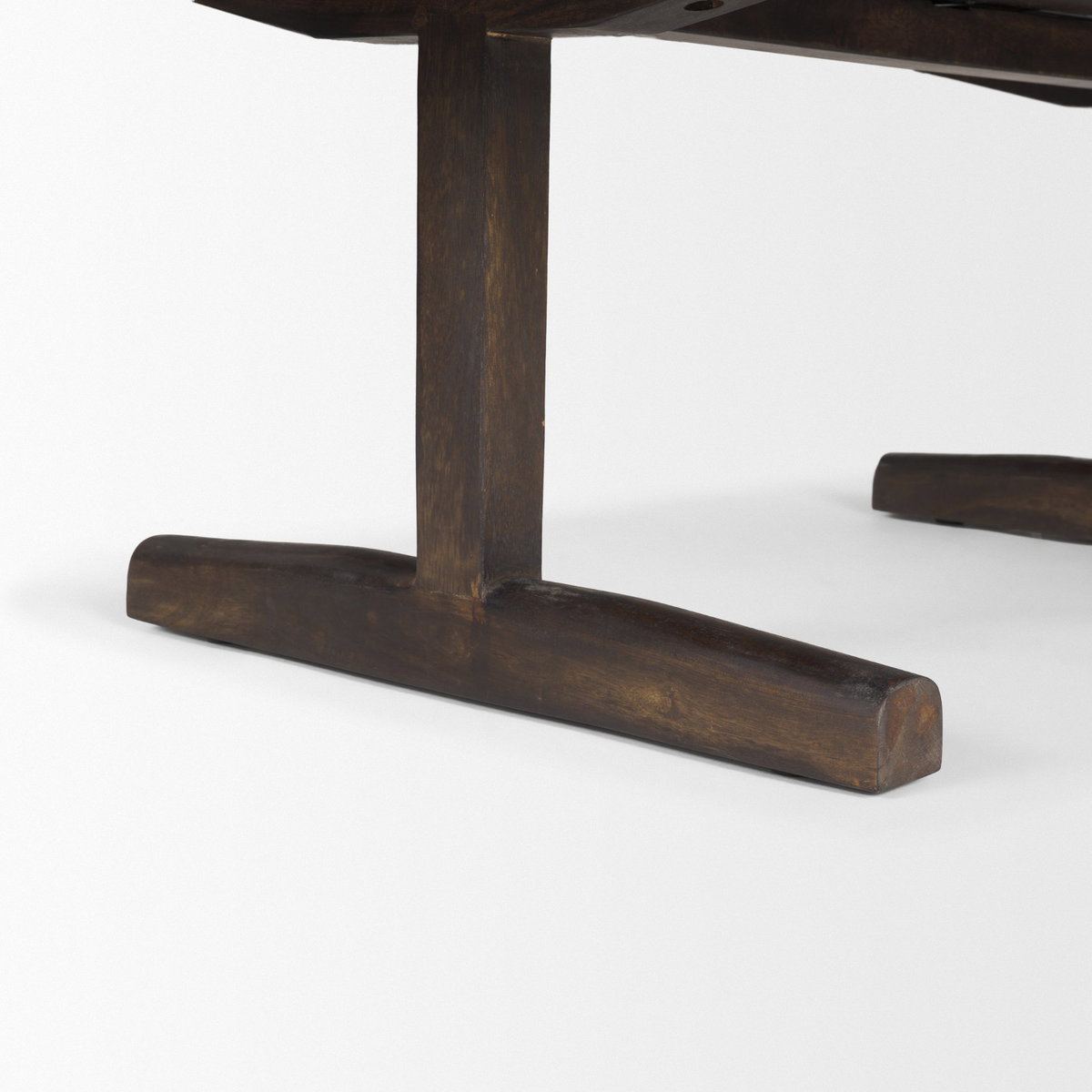 Viktor 55'L Dark Brown Solid Wood Coffee Table, by Mercana, 55" length x 30" width x 17" height View 10