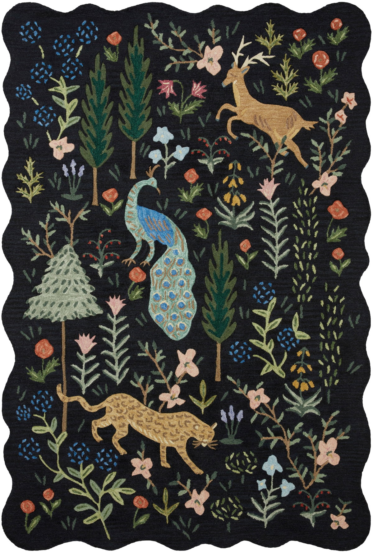 Rifle Paper Co. x Loloi Silhouette Rug, 1'6" length x 1'6" width View 1