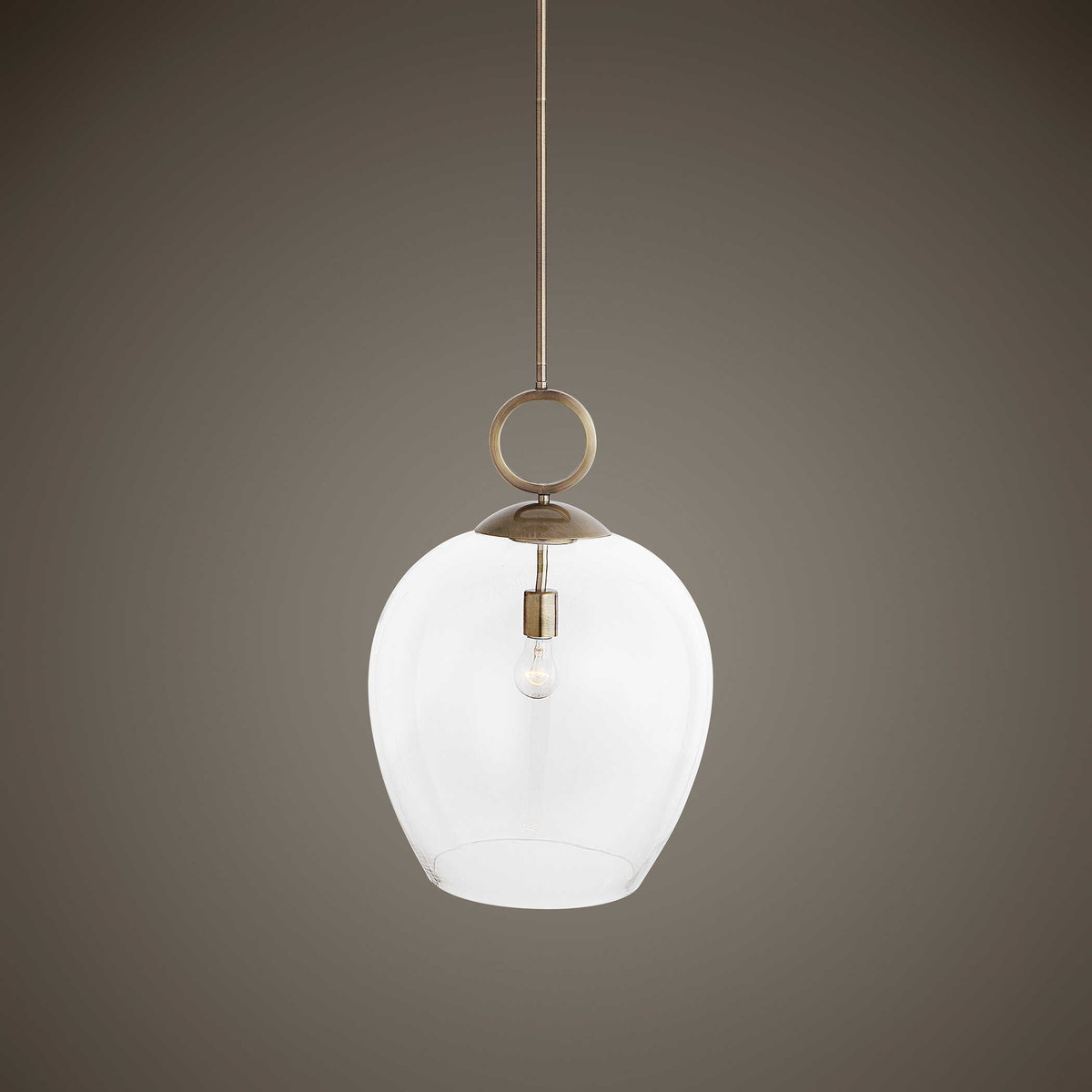 Calix Large Blown Glass 1 Light Pendant, by Uttermost, 1'3.75" width x 1'11" height x 1'3.75" diameter x 1'3.75" depth View 6