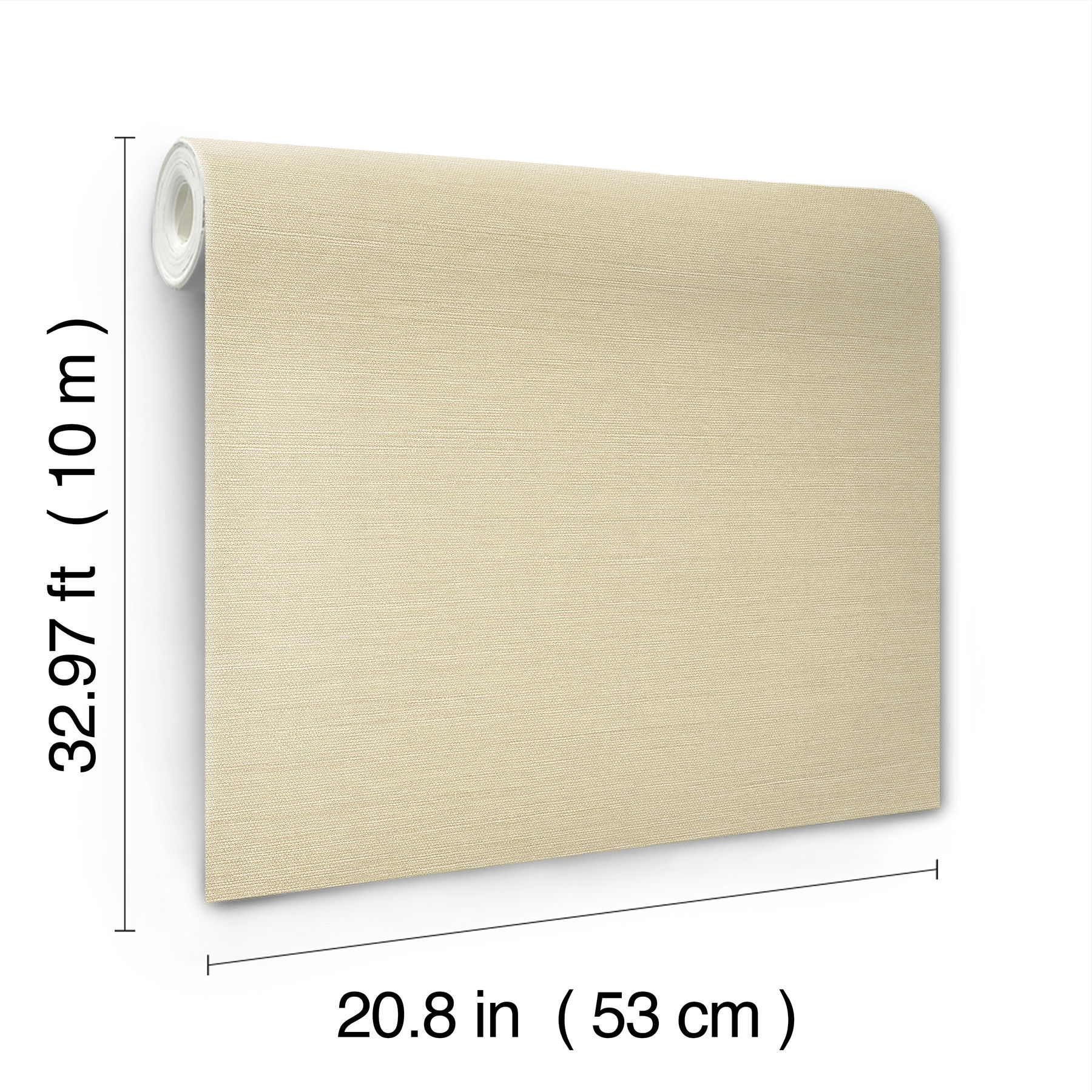 Shimmering Linen Cream Wallpaper large image 