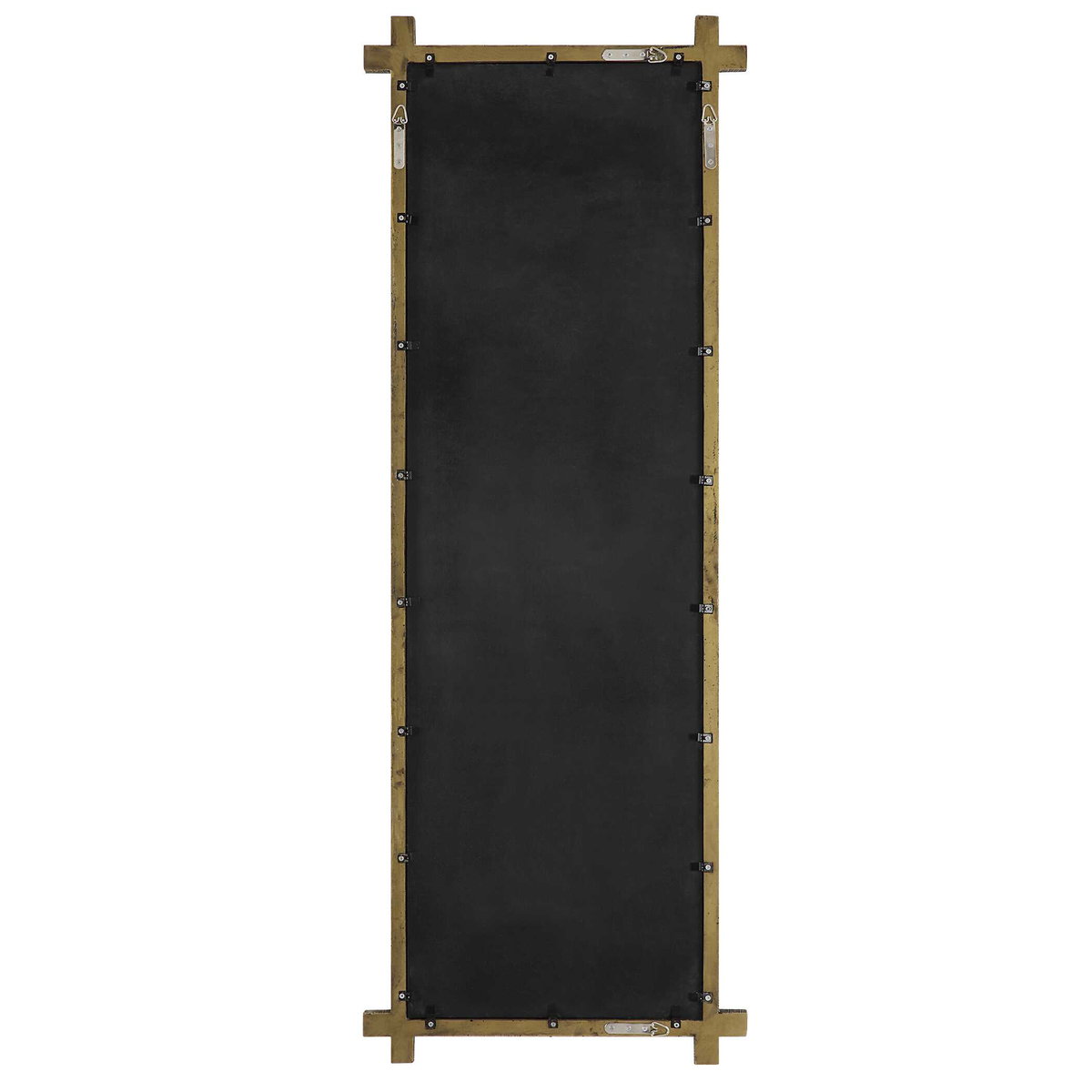 Abanu Ribbed Gold Dressing Mirror, Floor Mirror by Uttermost, 22" width x 60.25" height x 1.25" depth View 9
