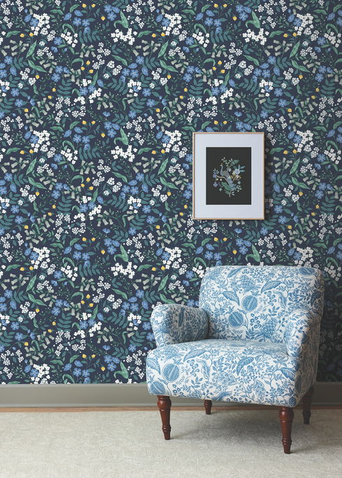 Sweetbrier Navy Peel & Stick Wallpaper