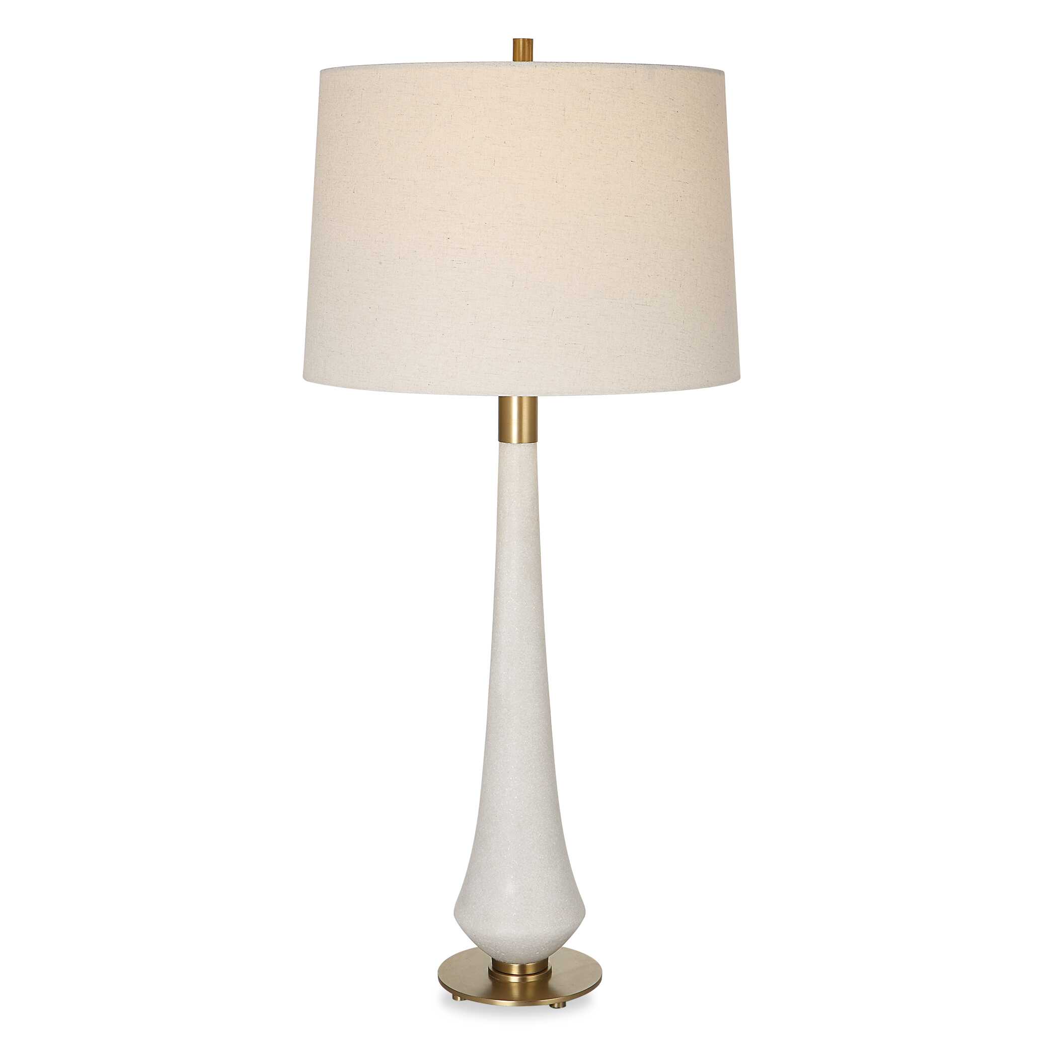 Marille Ivory Stone Table Lamp, by Uttermost, 16" width x 35.5" height x 16" depth View 1