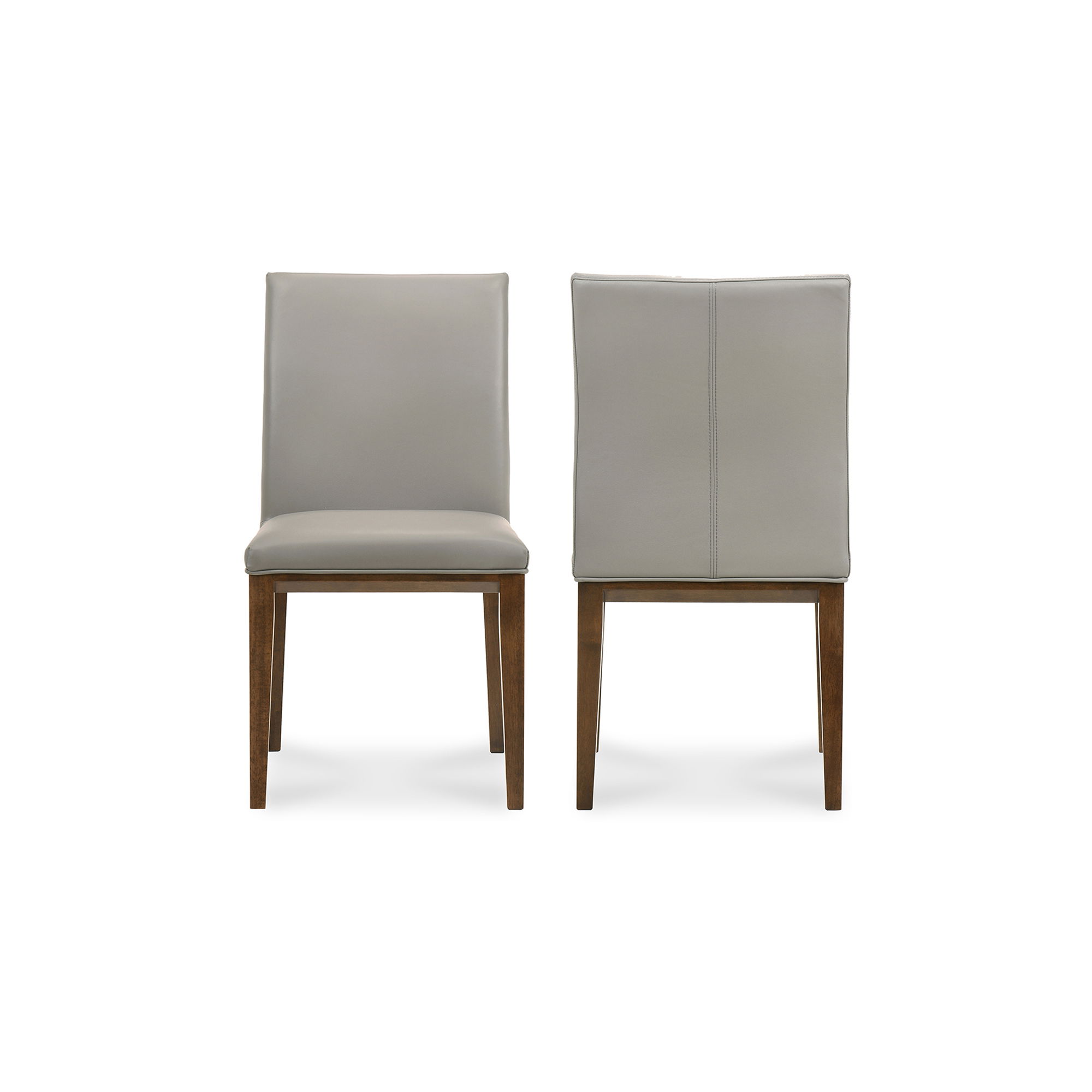 Frankie Dining Chair Grey - Set Of Two, by Moe's Home, 18.5" width x 36" height x 22.5" depth View 2