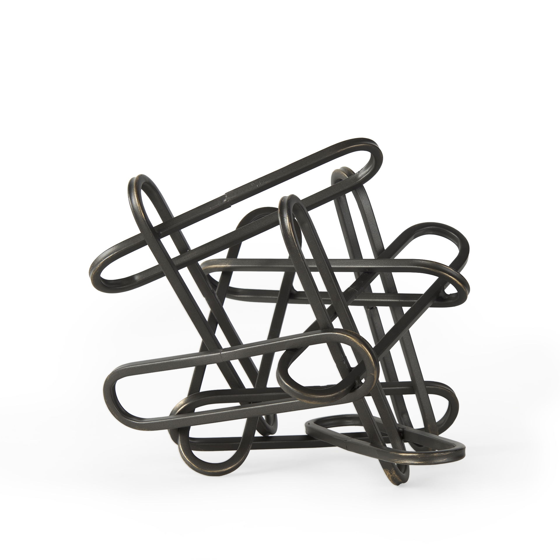 Henderson  Black Metal Paperclip Decorative Object, by Mercana, 10.43" length x 8.27" width x 7.68" height View 1
