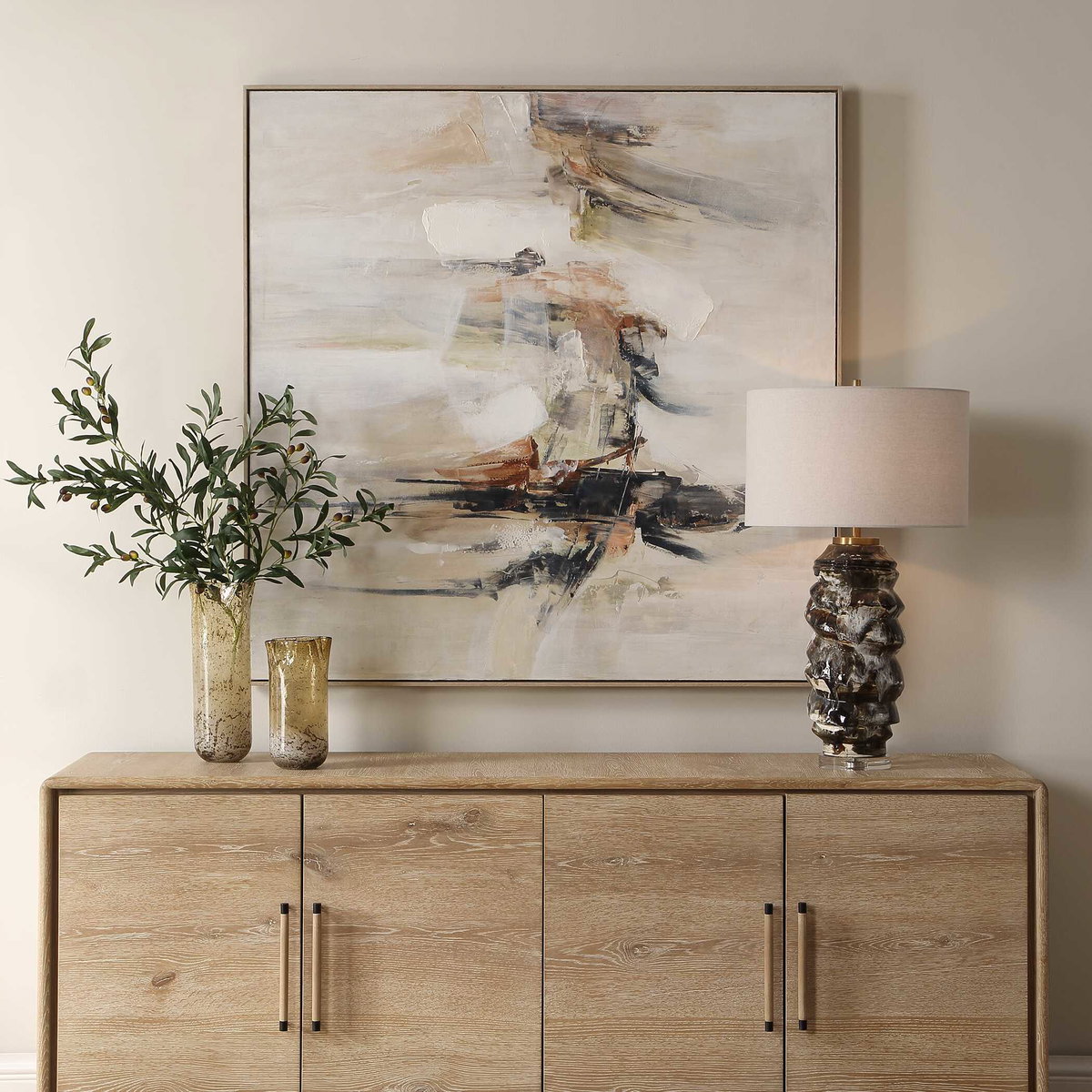Outburst Hand Painted Modern Art, by Uttermost, 51" width x 51" height x 2" depth View 2