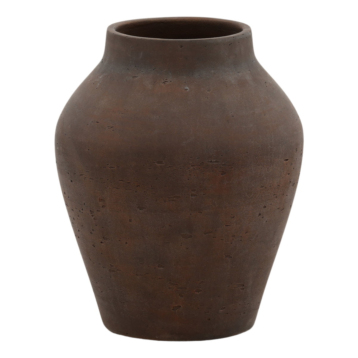 Faustus Vase Brown Medium, Decor by Dovetail, 11" width x 13.4" height x 11" diameter x 11" depth View 1