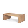 Wesson Light Brown Wood Rectangular Coffee Table, by Mercana, 48" length x 28" width x 16" height thumbnail 1