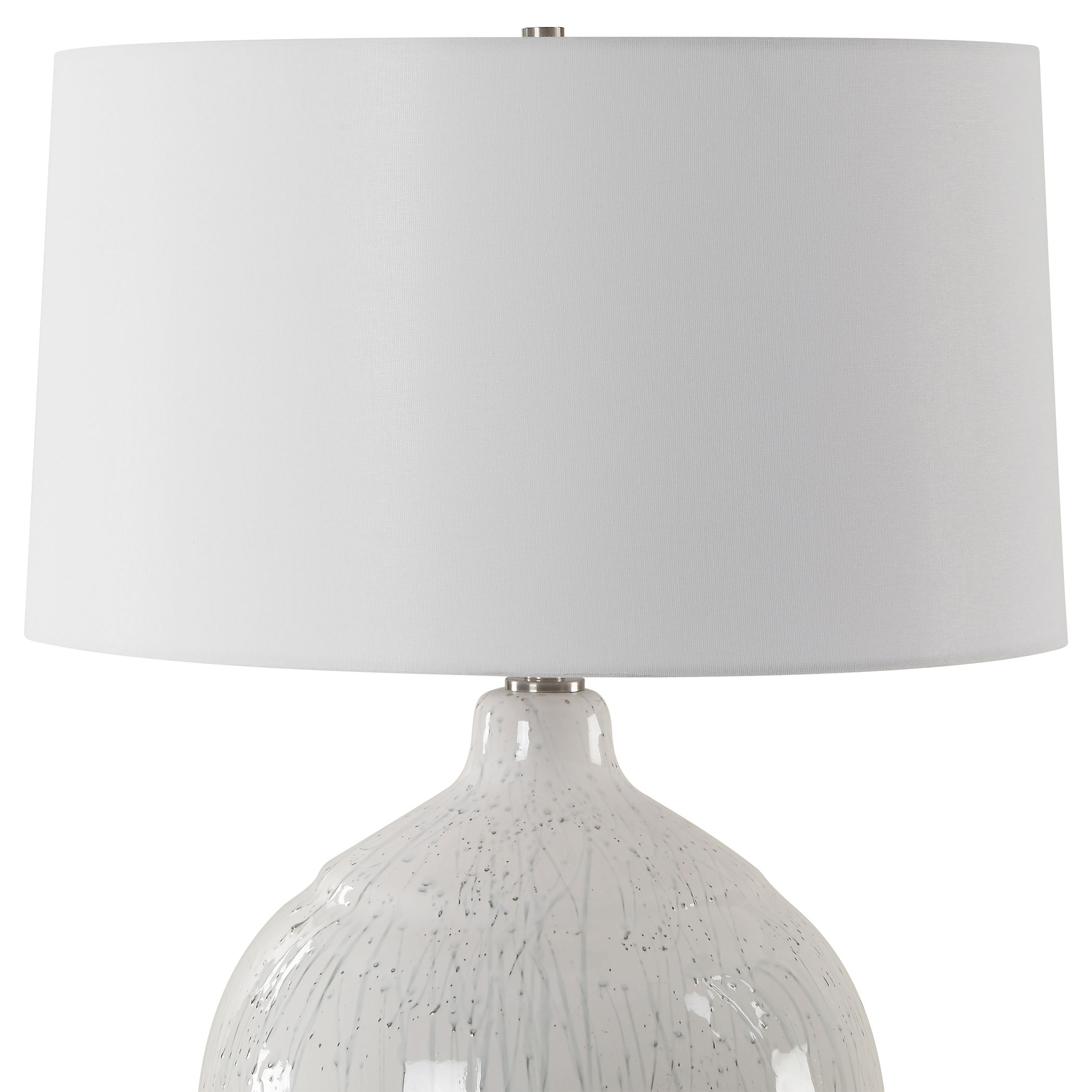 Dribble White Glaze Table Lamp large image 