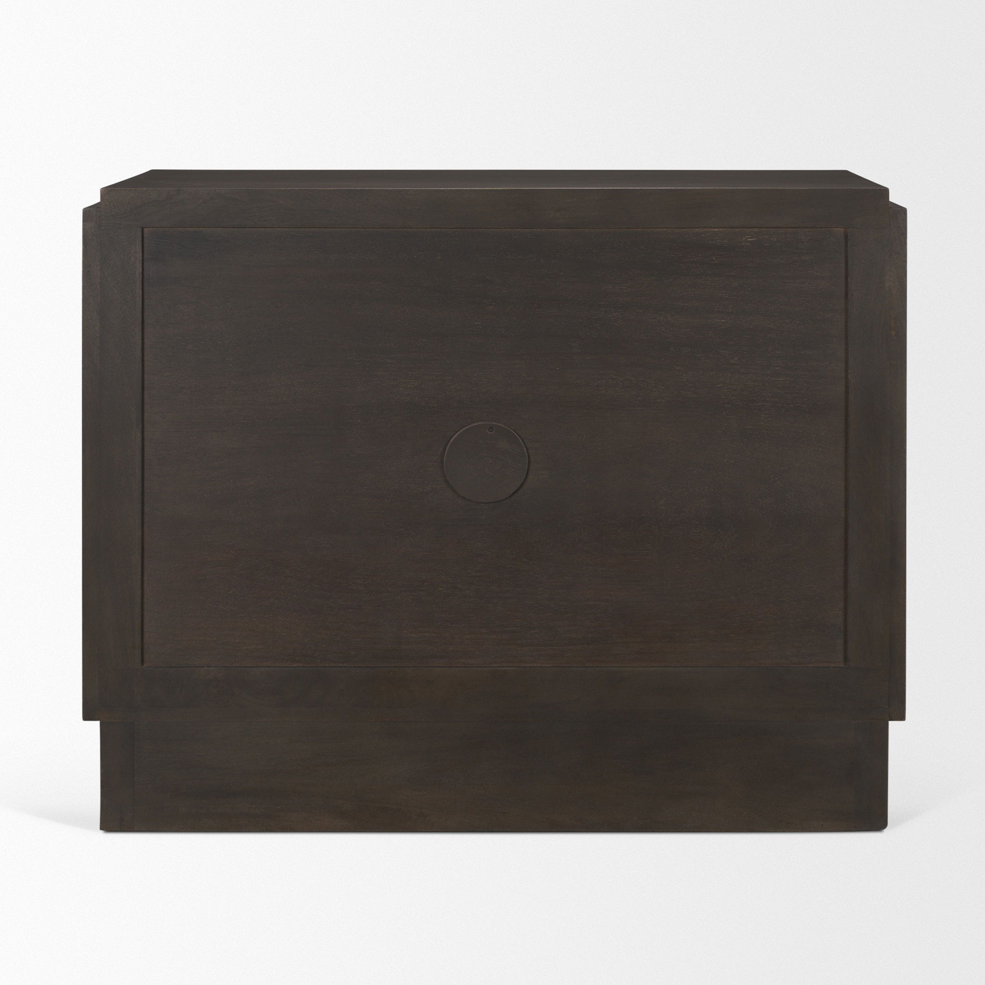 Wagner Dark Brown Wood with Arched Design Accent Cabinet, Cabinets & Chest by Mercana, 40" length x 18" width x 32" height View 7