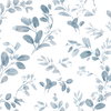 Dancing Leaves Blue Peel & Stick Wallpaper, by York Wall, 18'10.8" length x 1'6" width x 0.02" depth thumbnail