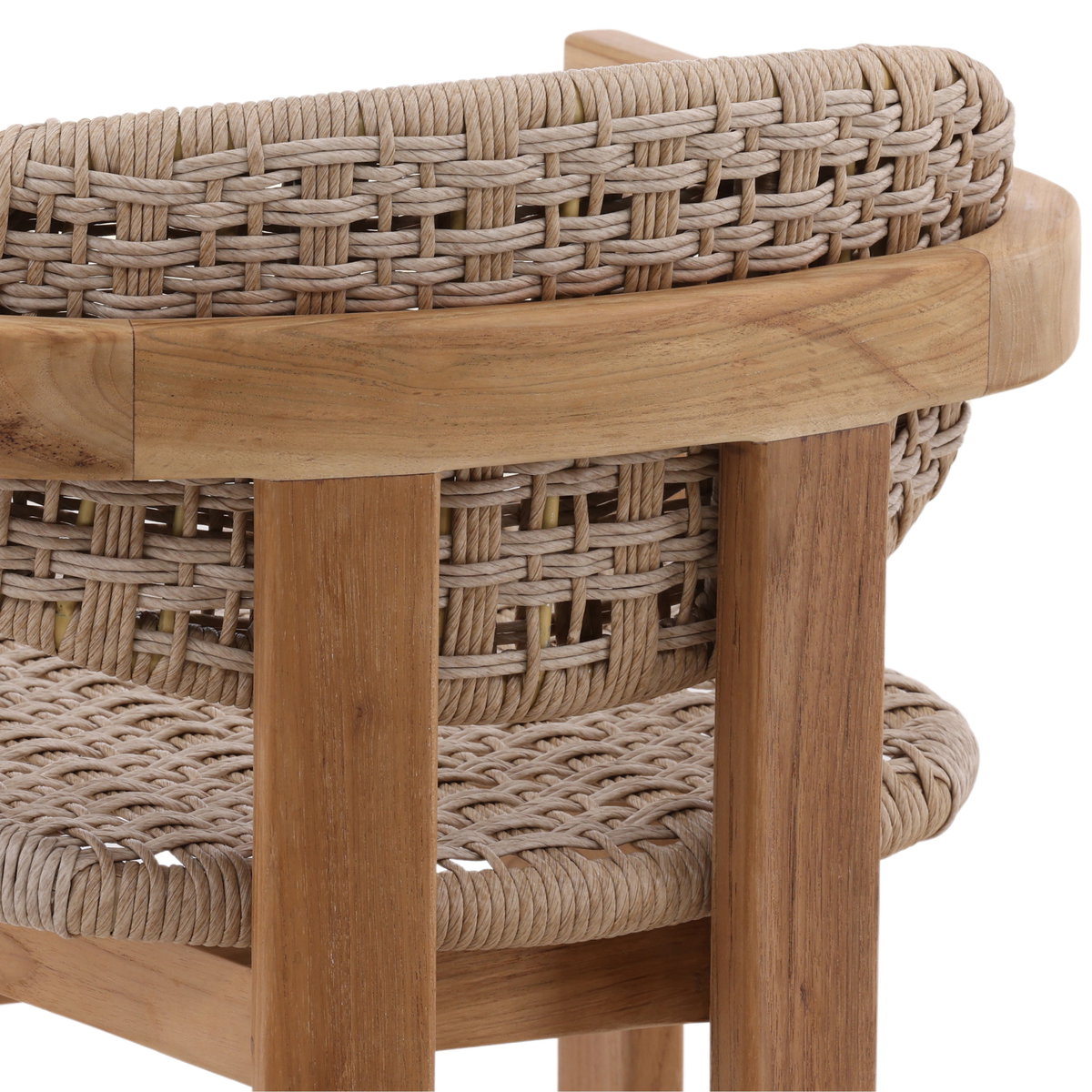 Jovita Outdoor Dining Chair Beige, by Dovetail, 22" width x 30.8" height x 22.44" depth View 5
