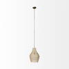 Halycon  Gold Mesh and Iron Pendant Light, by Mercana, 16" length x 16" width x 20" height thumbnail 3