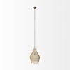 Halycon  Gold Mesh and Iron Pendant Light, by Mercana, 16" length x 16" width x 20" height thumbnail 3