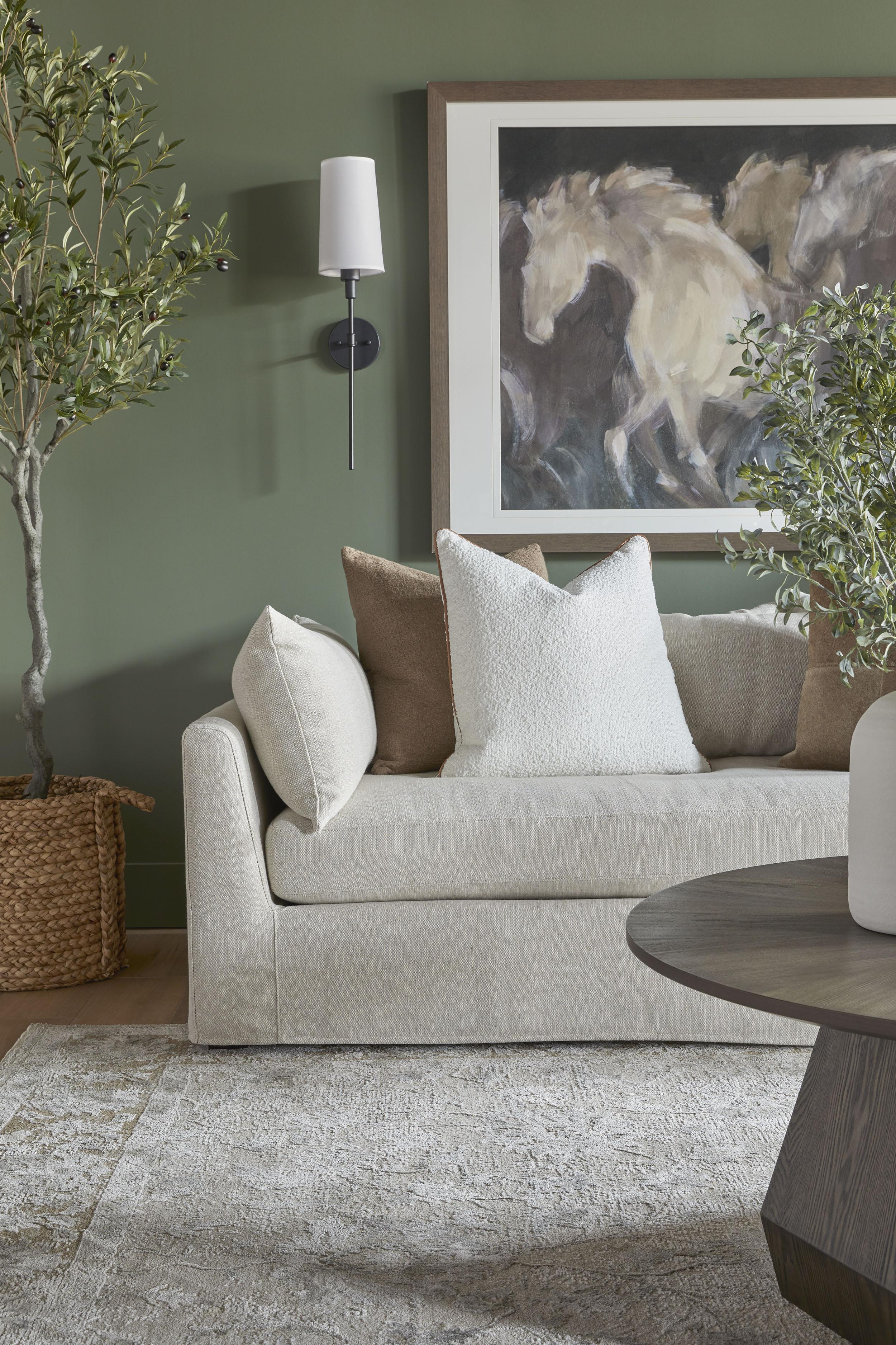 Haven 96' Lounge Slipcover Sofa large image 
