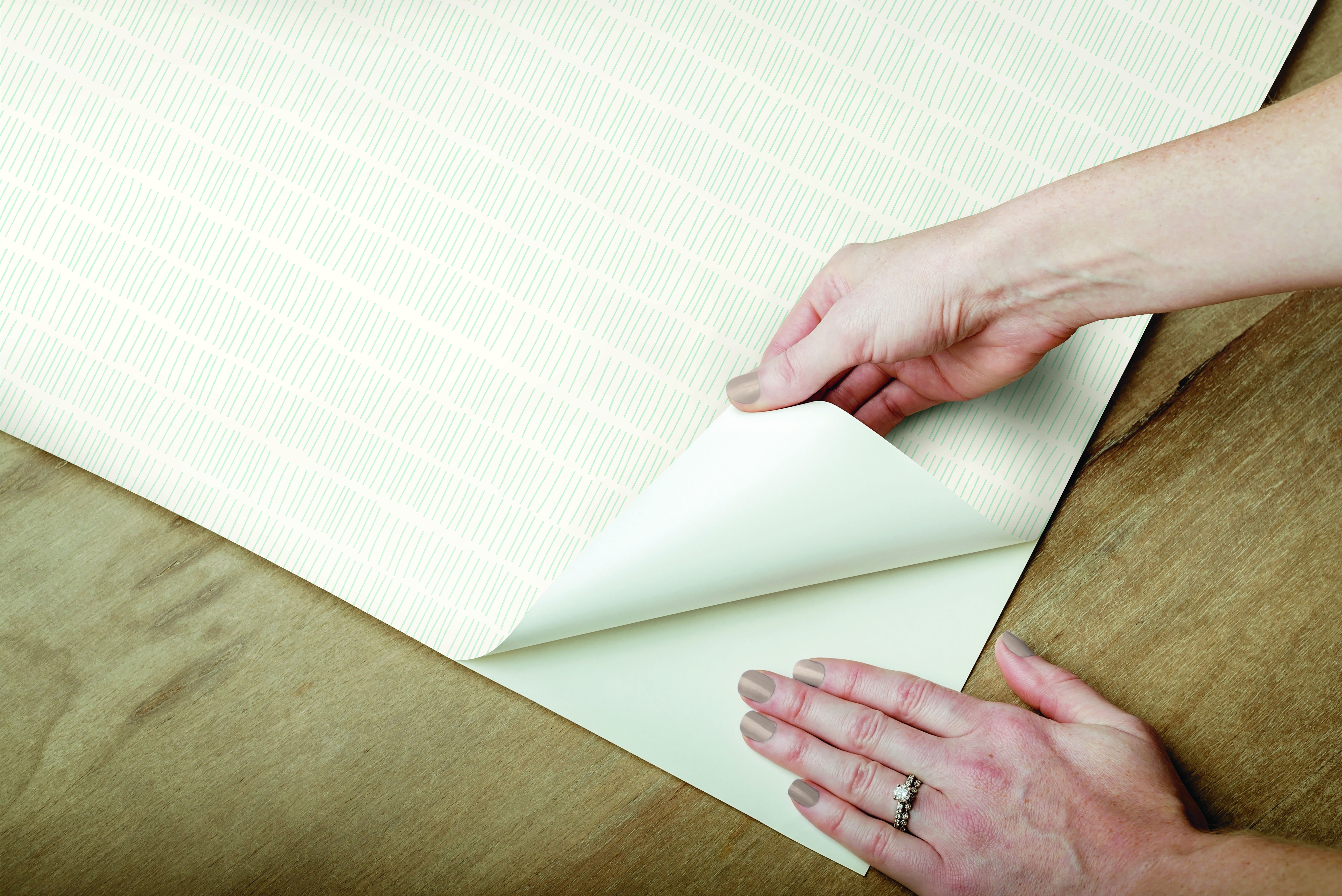 Matchstick Off White Peel & Stick Wallpaper large image 