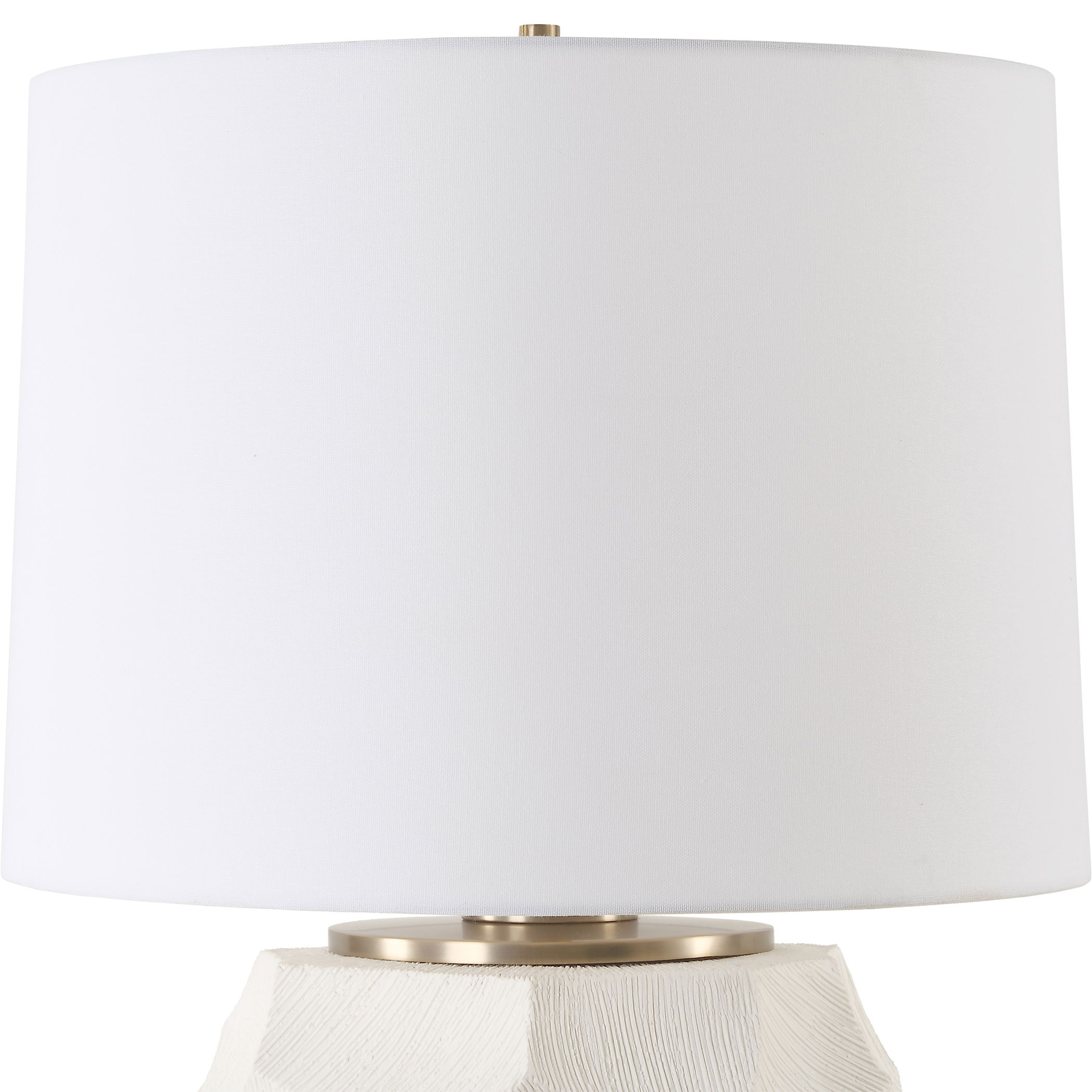 On Edge Chalk White Table Lamp large image 