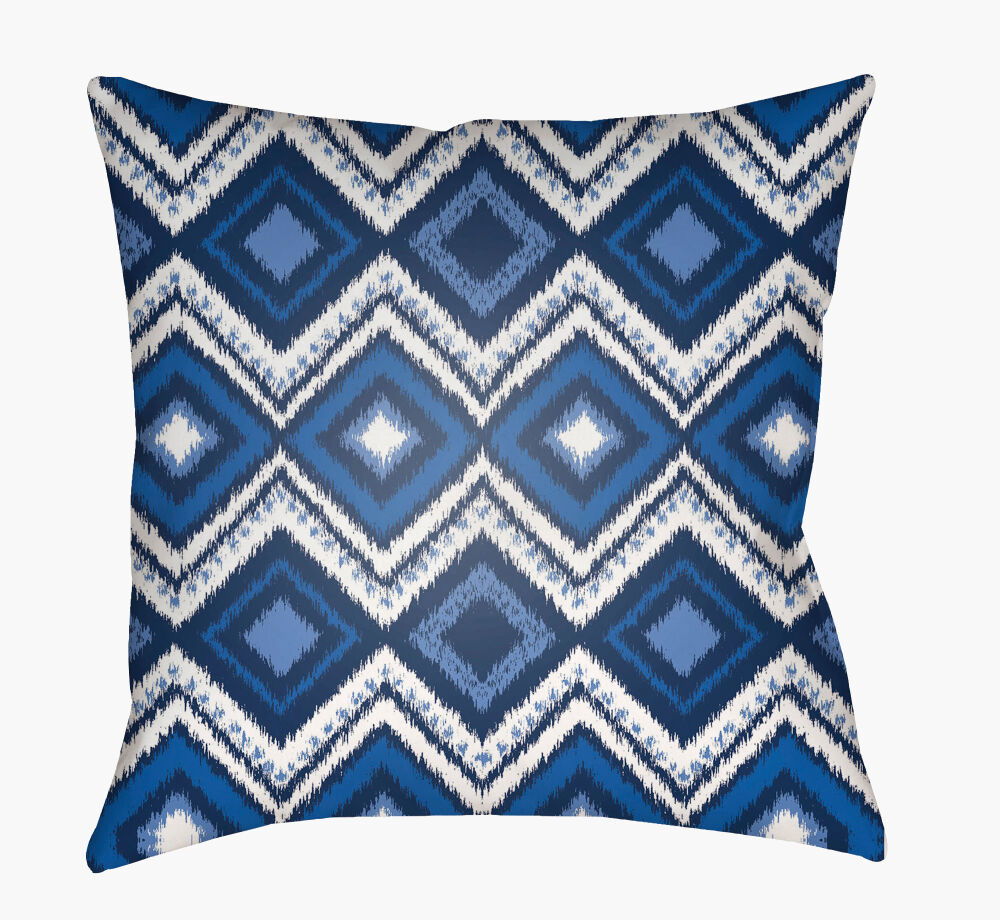 Indigo Blues Accent Pillow, Decorative Pillow by Surya, 18" length x 18" width