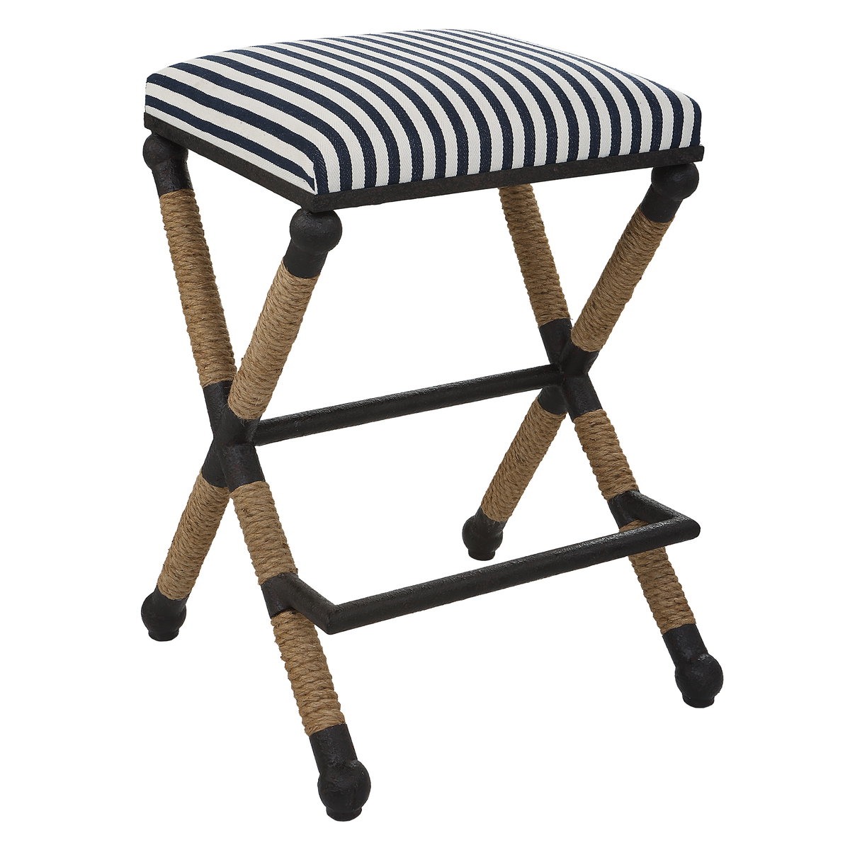 Braddock Backless Counter Stool, Furniture by Uttermost, 18.75" width x 27.62" height x 18.75" depth View 1