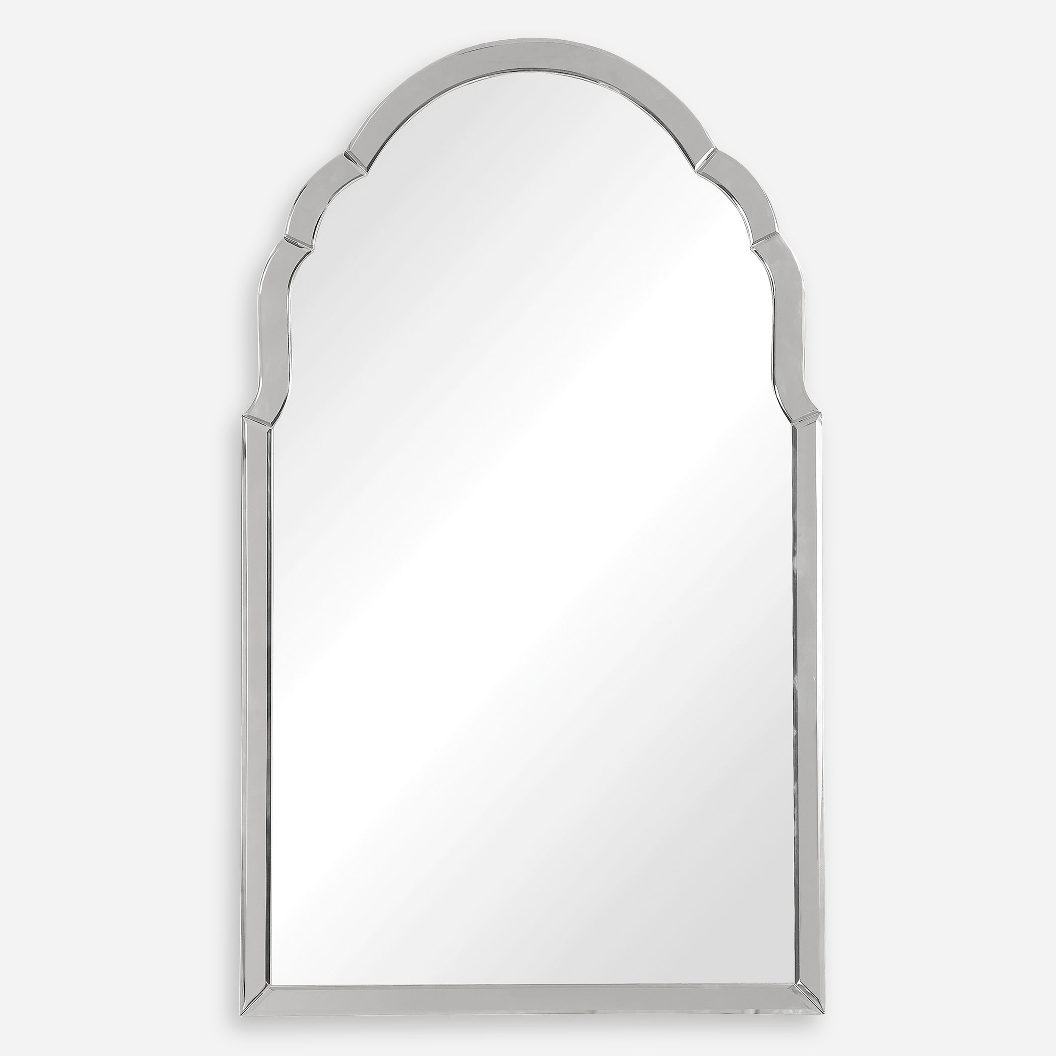 Brayden Frameless Arched Mirror, by Uttermost, 24" width x 40" height x 0.75" depth View 1