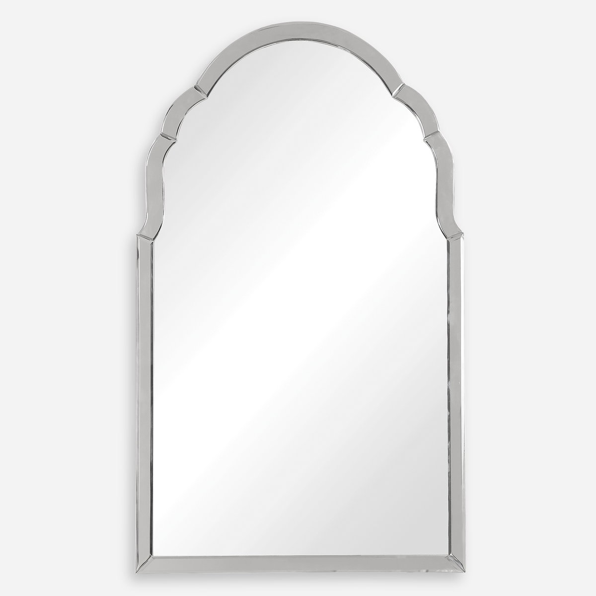 Brayden Frameless Arched Mirror, by Uttermost, 24" width x 40" height x 0.75" depth View 1