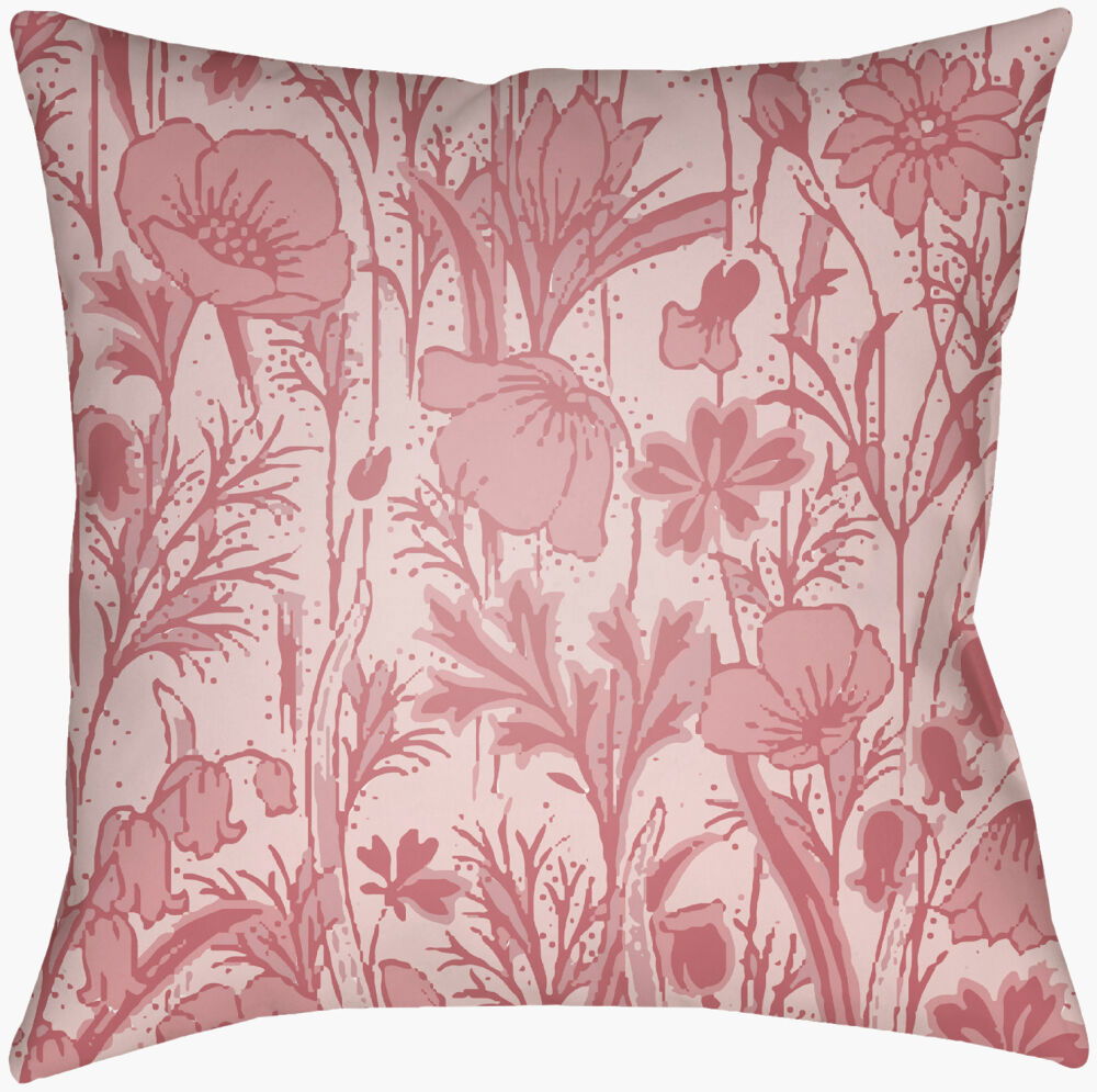 Chinoiserie Floral Accent Pillow, Decorative Pillow by Surya, 18" length x 18" width