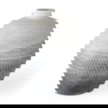 Online Designer Home/Small Office Blume 10H Off-White with Gray Textured Vase